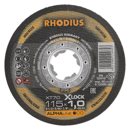 Rhodius XT 70 Trennscheibe Ø 115 x 1,0 mm Xlock