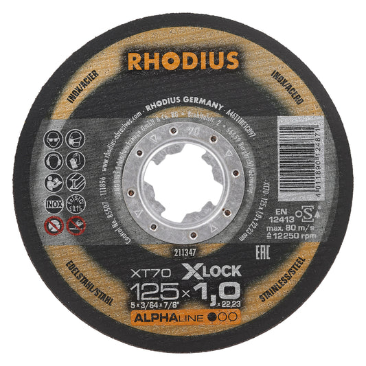 Rhodius XT 70 Trennscheibe Ø 125 x 1,0 mm Xlock