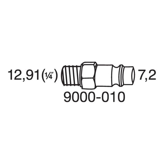 HAZET Ausblaspistole 100 mm, geräuscharm mit gebogenem Rohr 9040P-3 - Schleiftitan.de